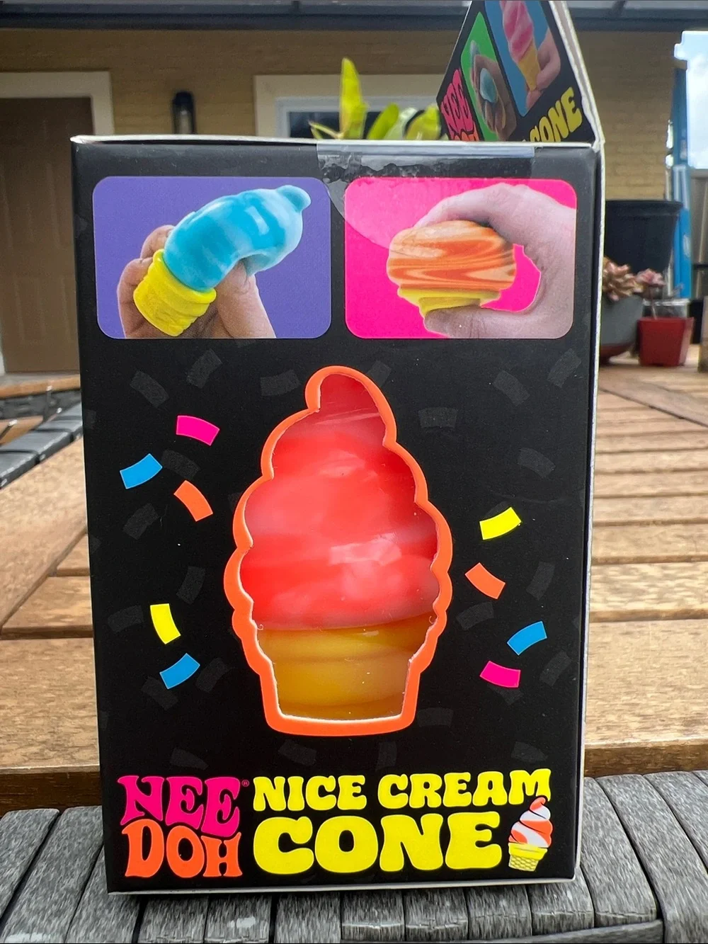 **AUTHENTIC** NeeDoh Nice Cream Cone Orange Ice Cream Squish